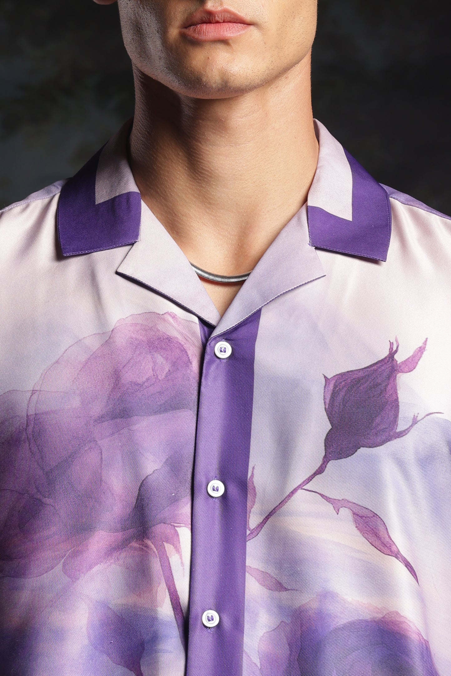 Rare Purple Roselette | Half Sleeve Shirt