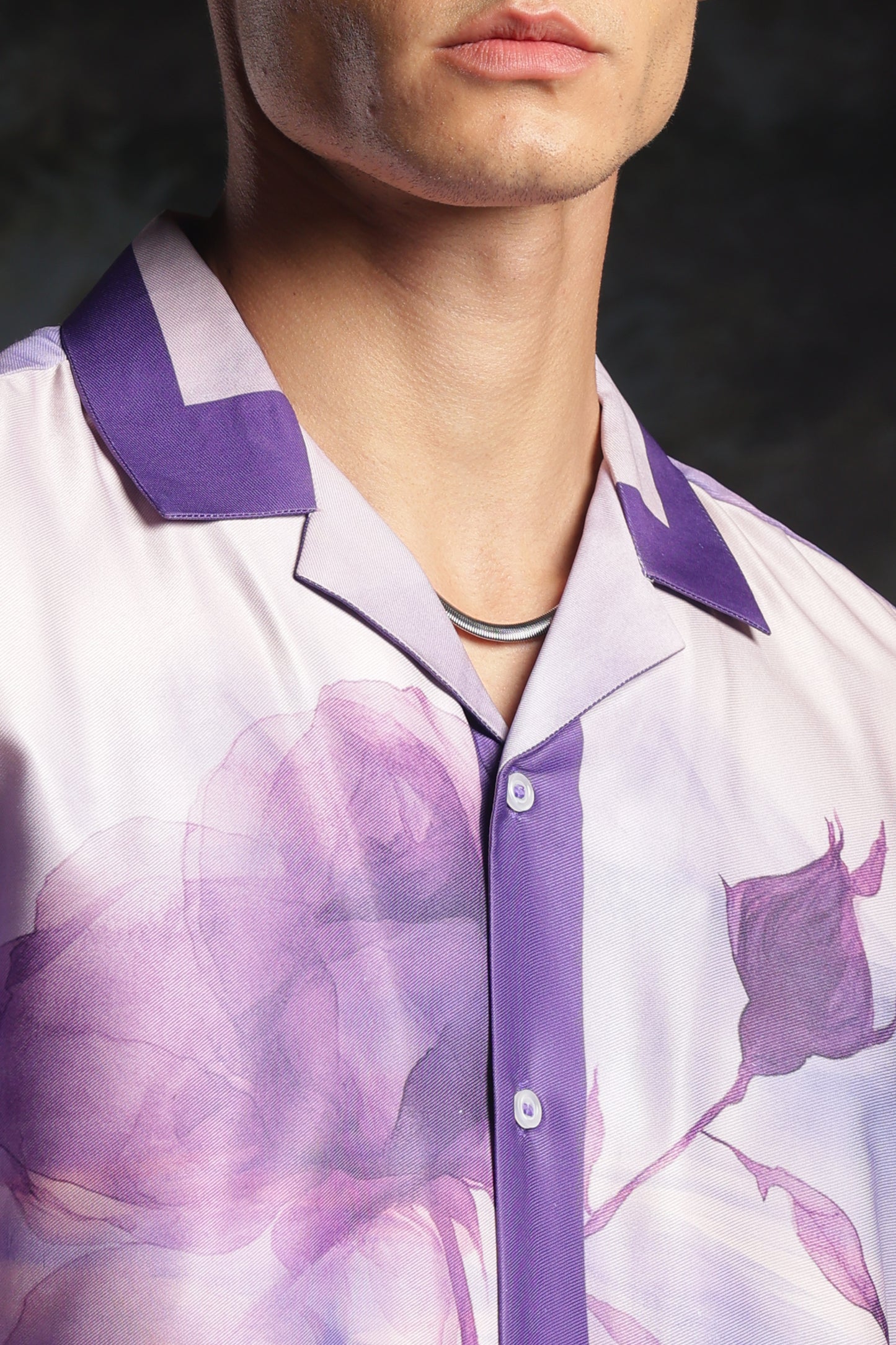Rare Purple Roselette | Half Sleeve Shirt