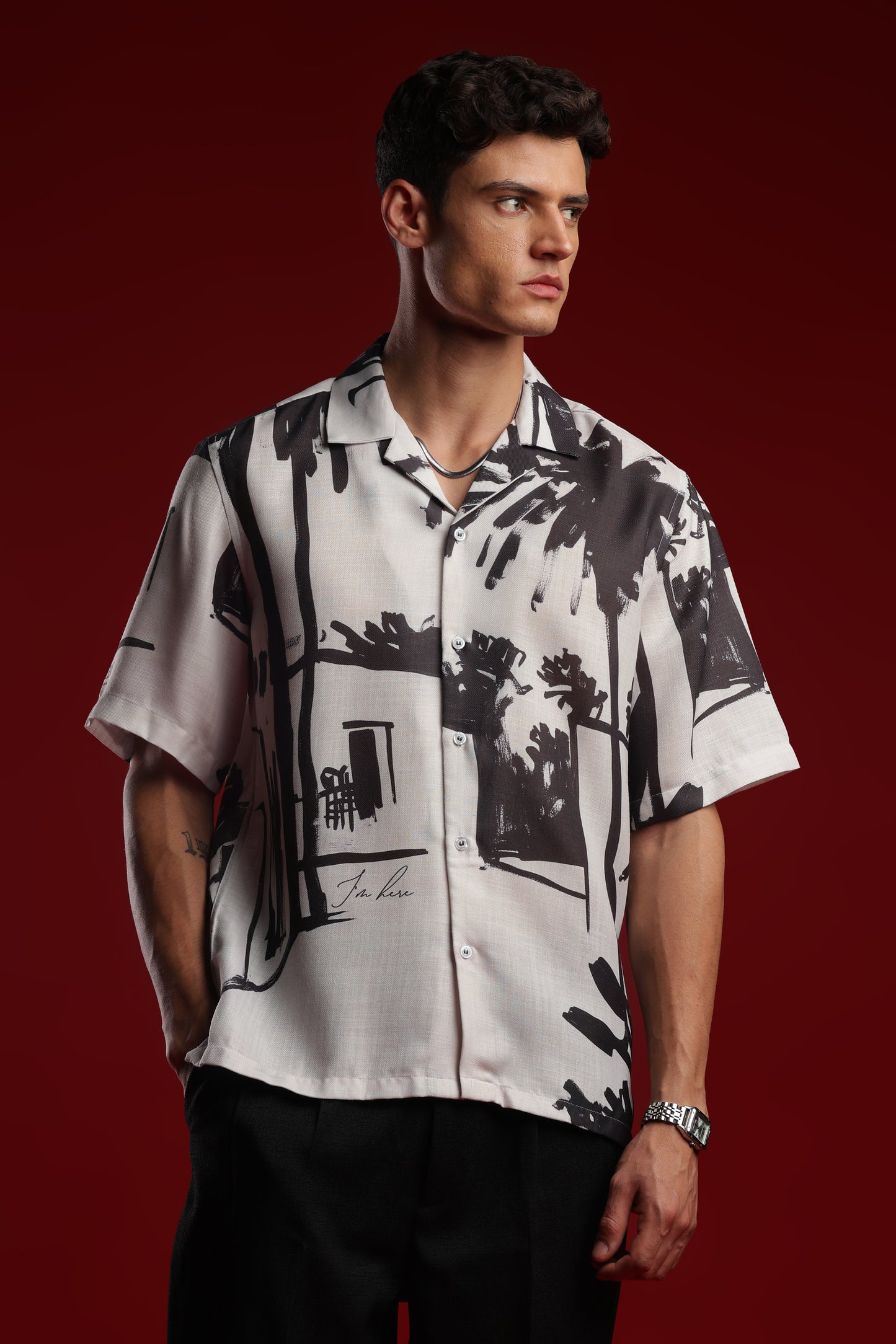 Peace, What I Call Home Resort Collar Shirt