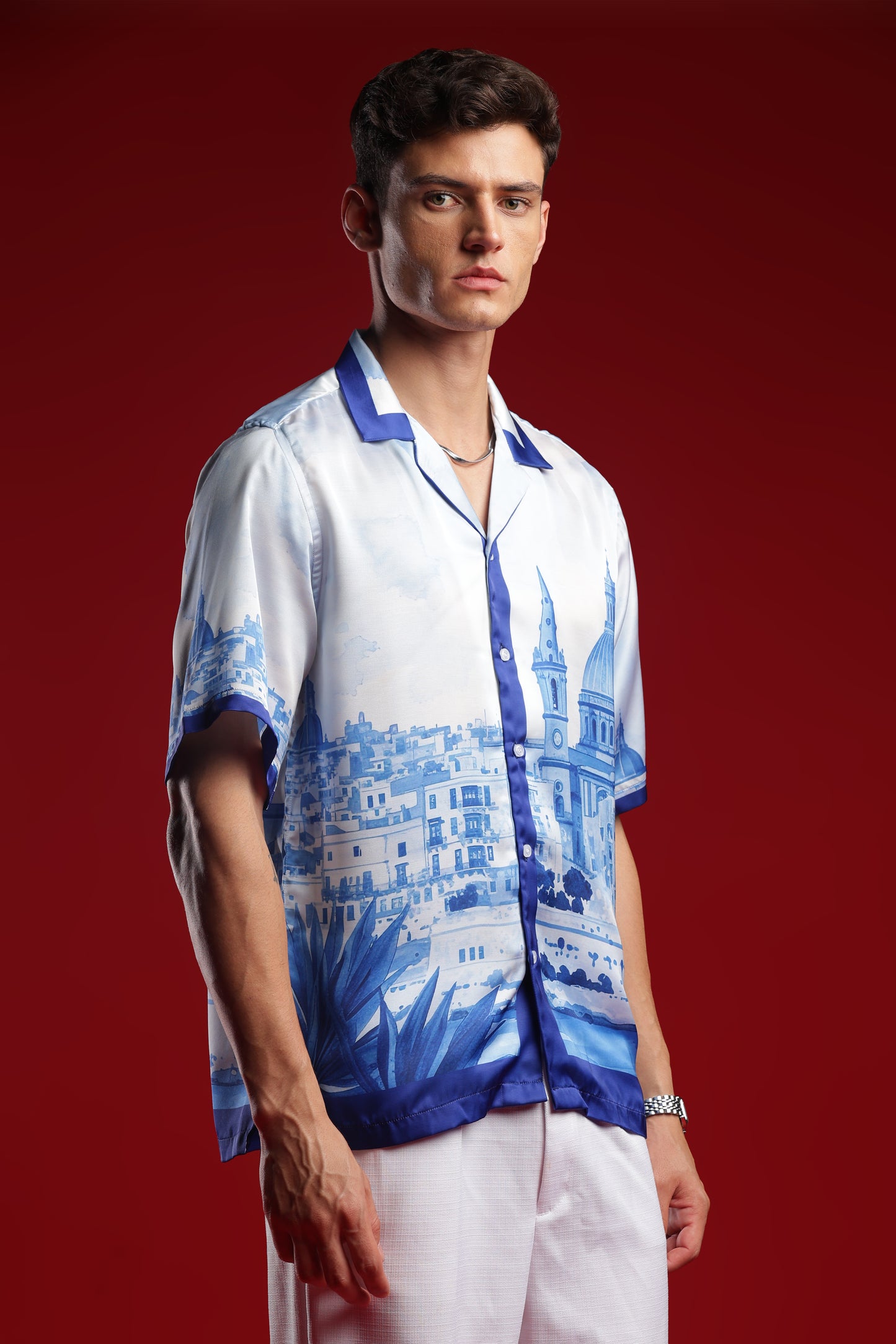 Amalfi Coast Italy Resort Collar Shirt