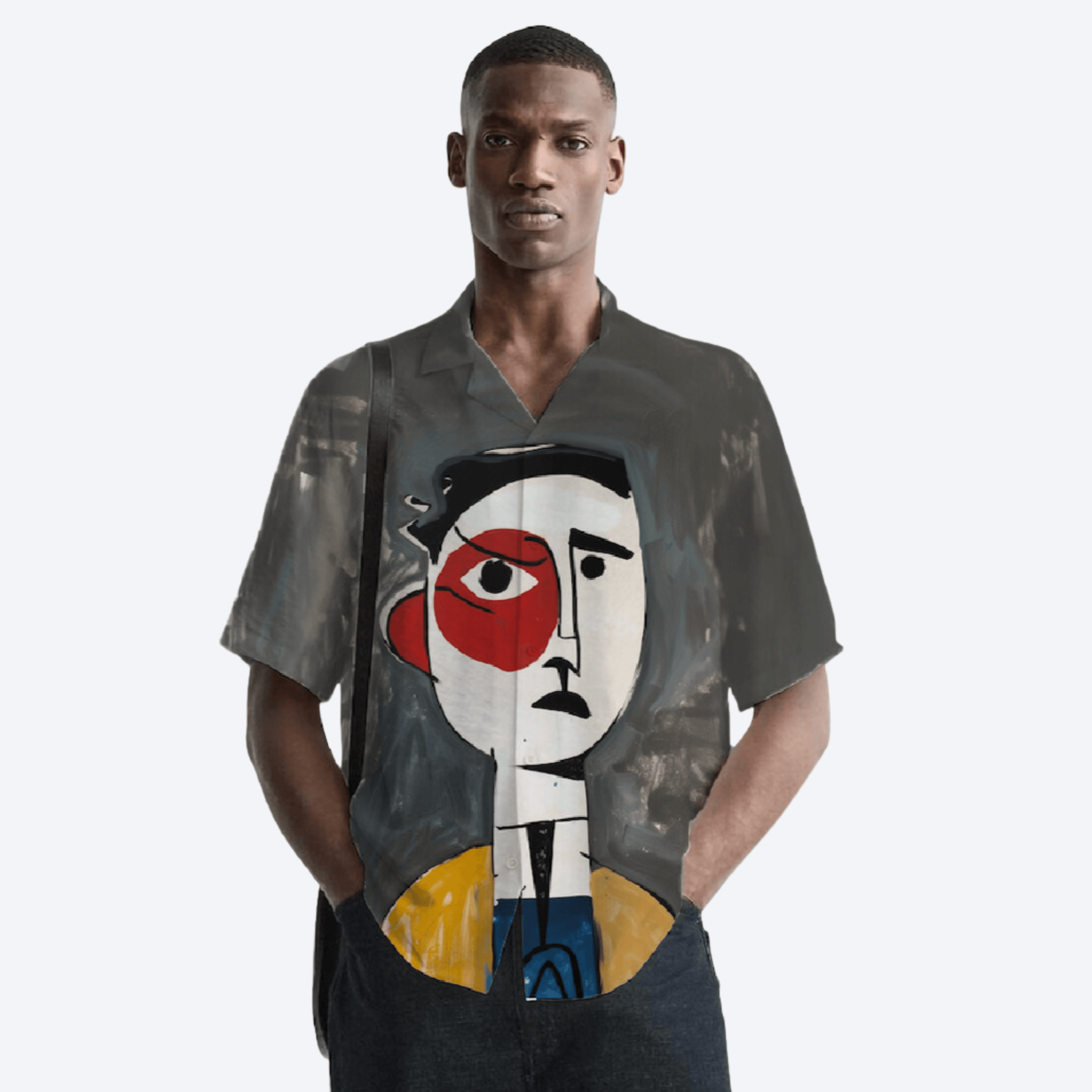 Abstract Portrait | Half Sleeve Shirt