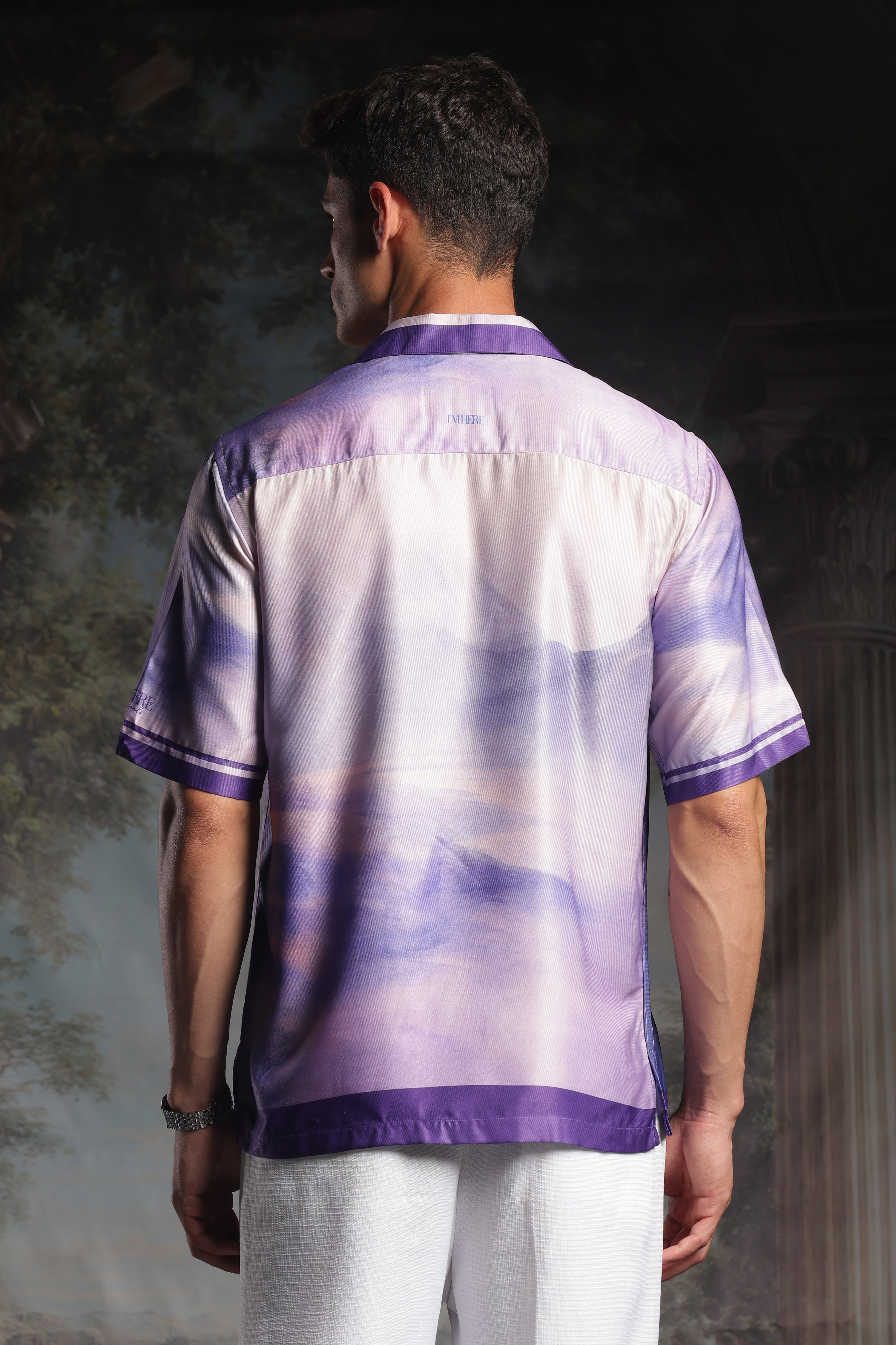 Rare Purple Roselette | Half Sleeve Shirt