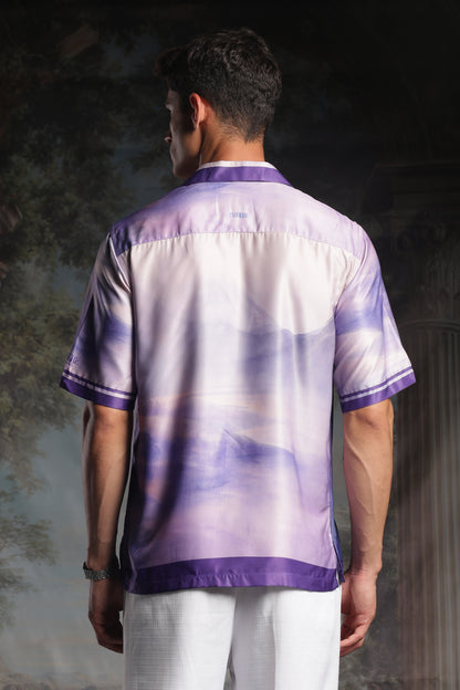 Rare Purple Roselette | Half Sleeve Shirt