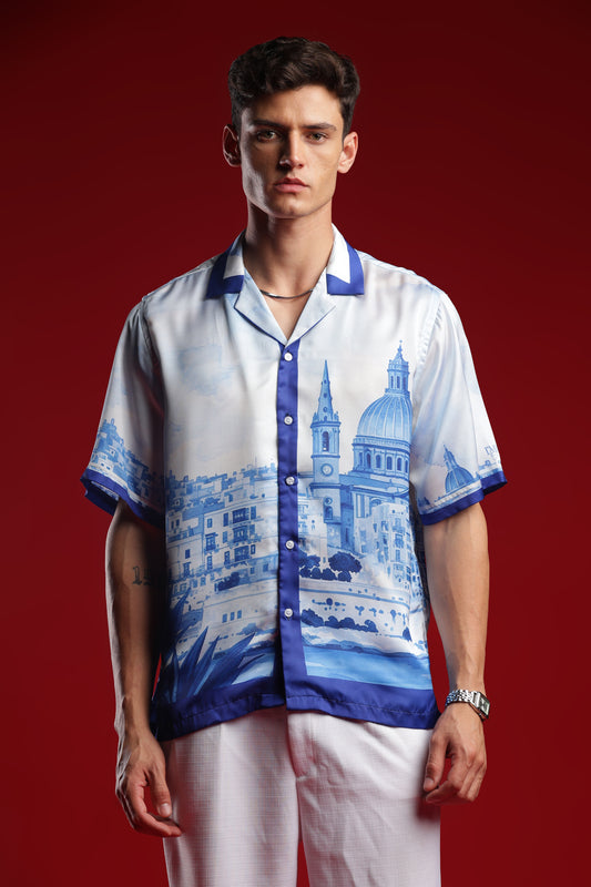 Amalfi Coast Italy Resort Collar Shirt
