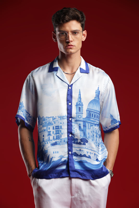 Amalfi Coast Italy Resort Collar Shirt