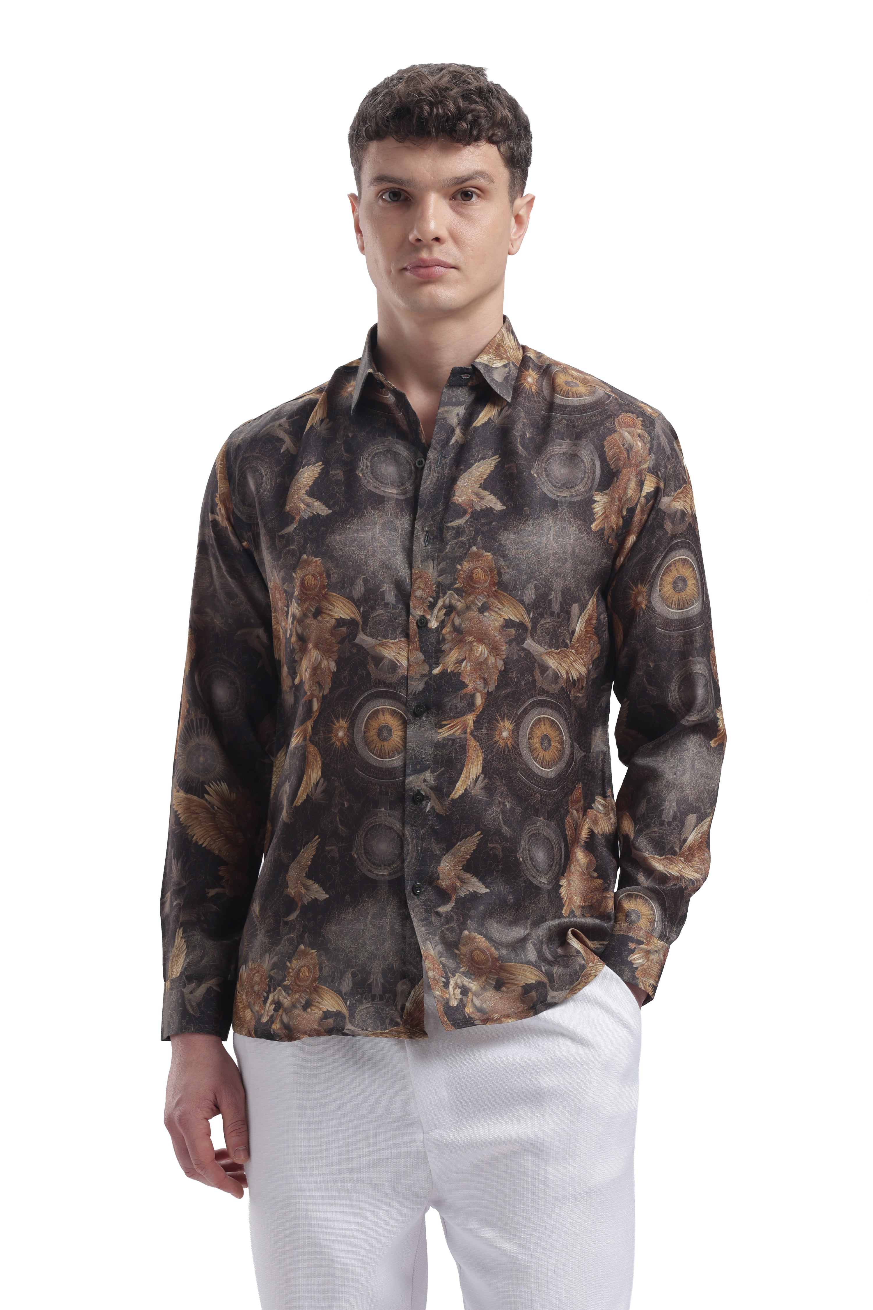 I'MHERE Essentials Black Eagle full sleeve shirt