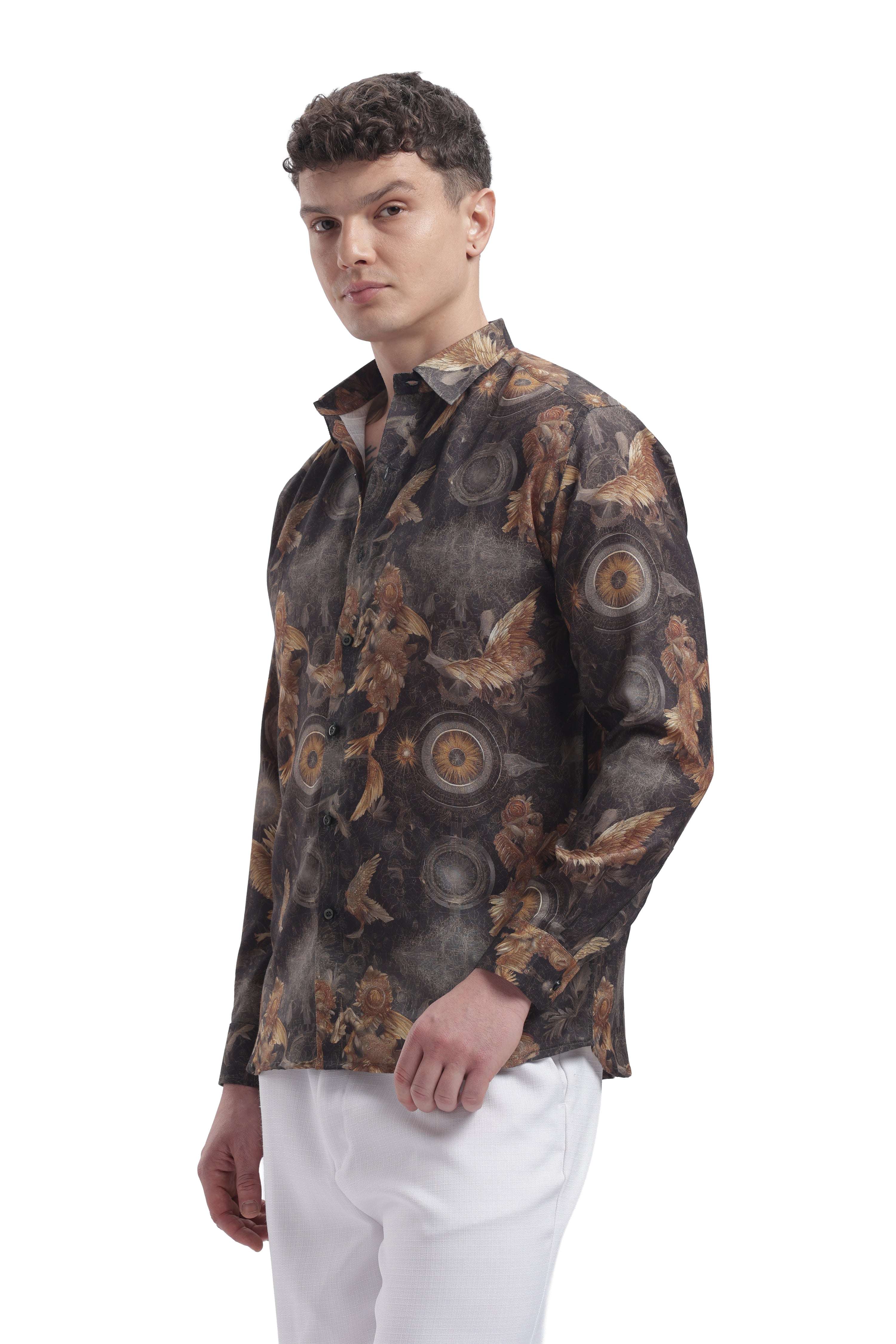 I'MHERE Essentials Black Eagle full sleeve shirt