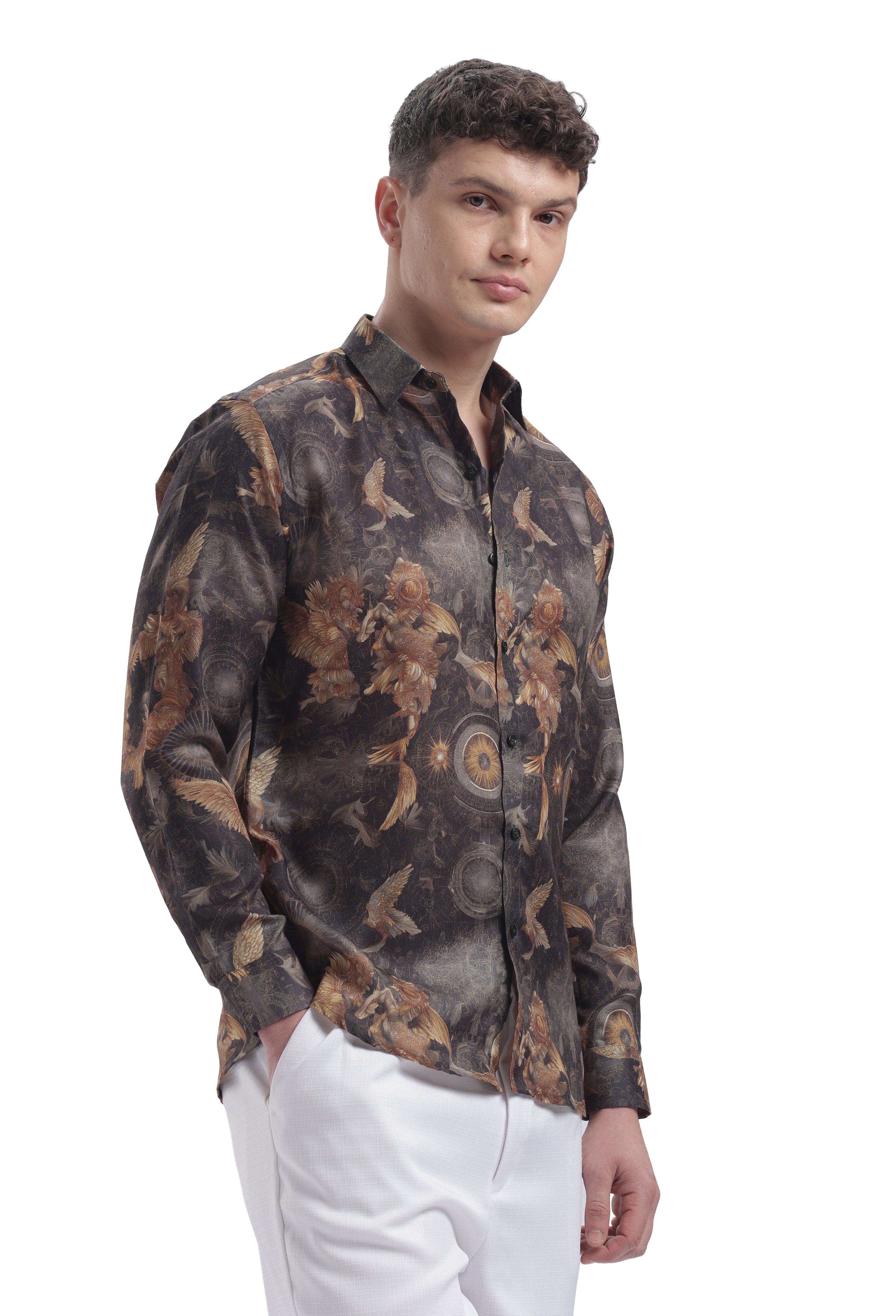 I'MHERE Essentials Black Eagle full sleeve shirt