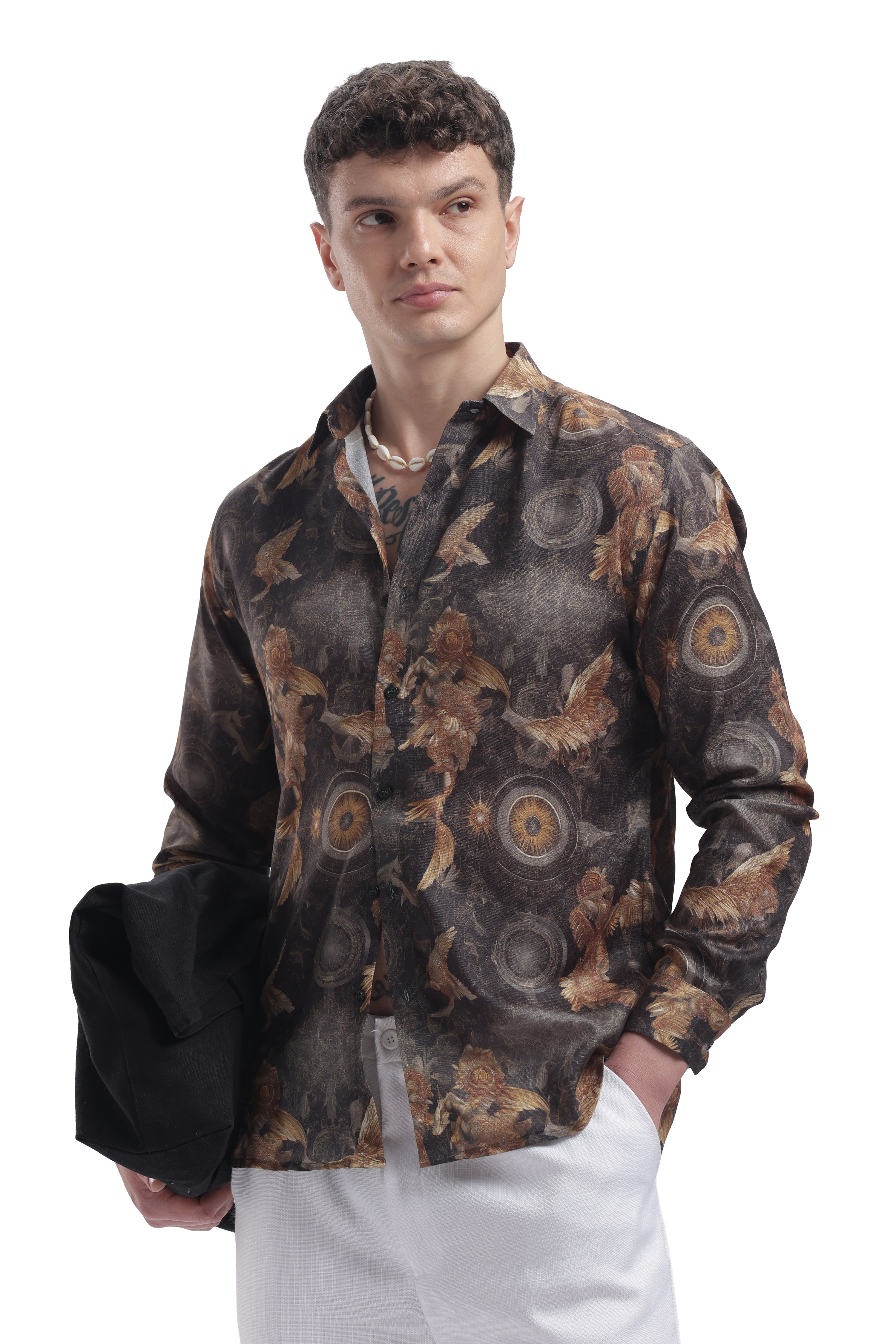 I'MHERE Essentials Black Eagle full sleeve shirt