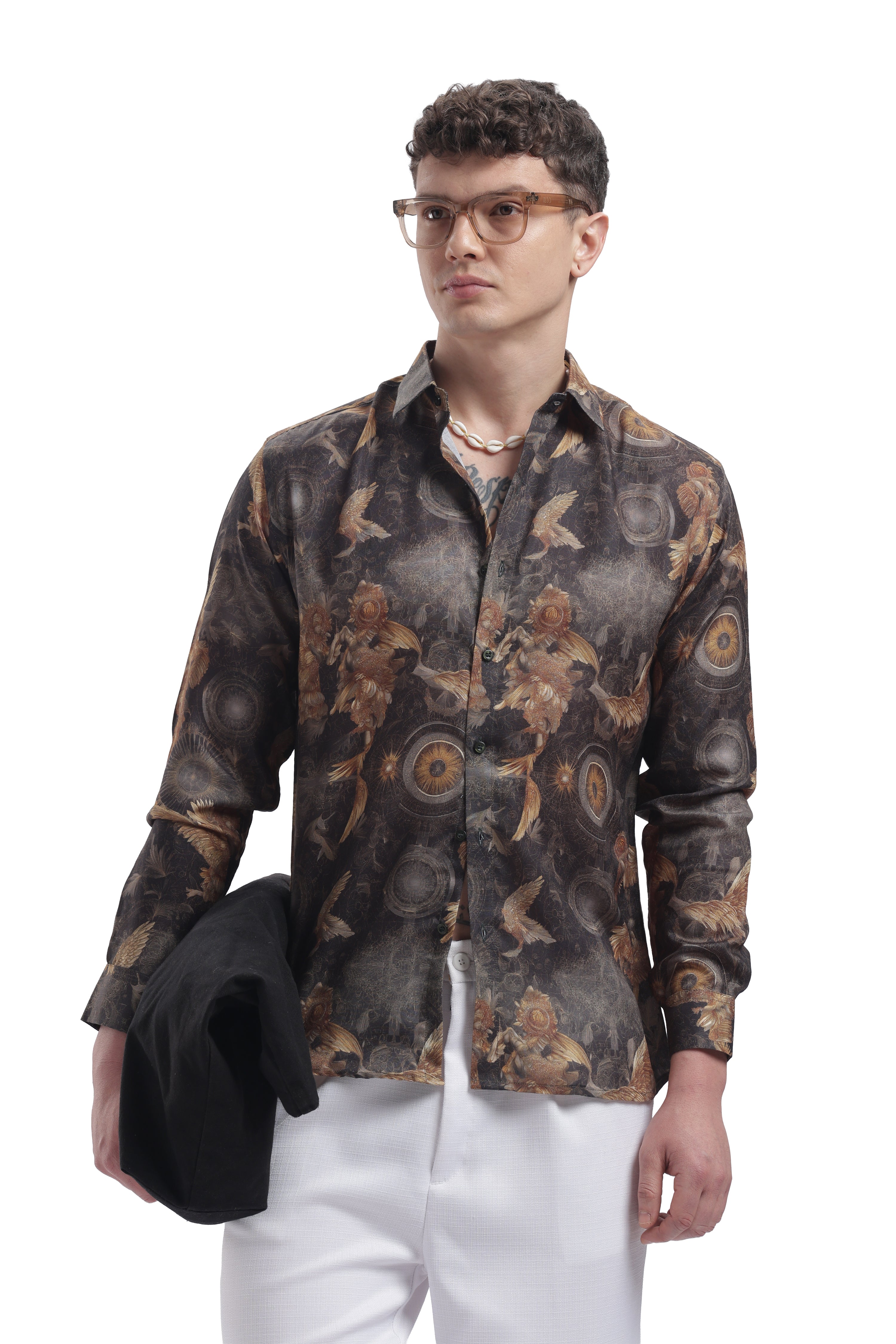 I'MHERE Essentials Black Eagle full sleeve shirt