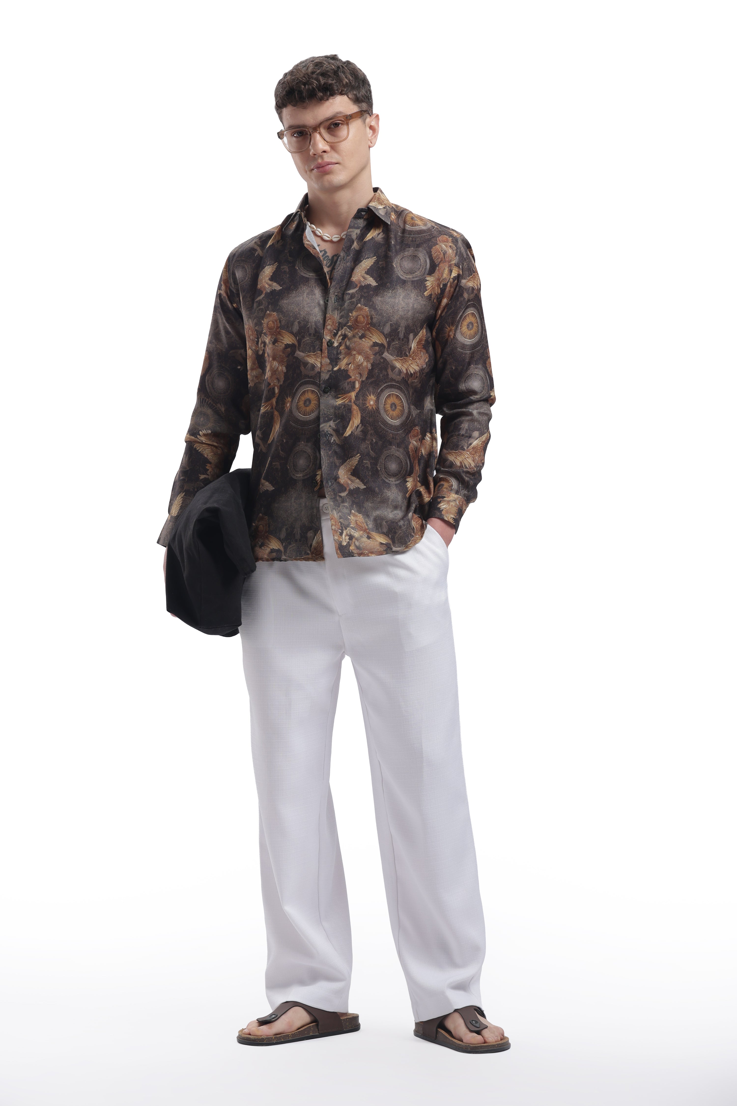 I'MHERE Essentials Black Eagle full sleeve shirt