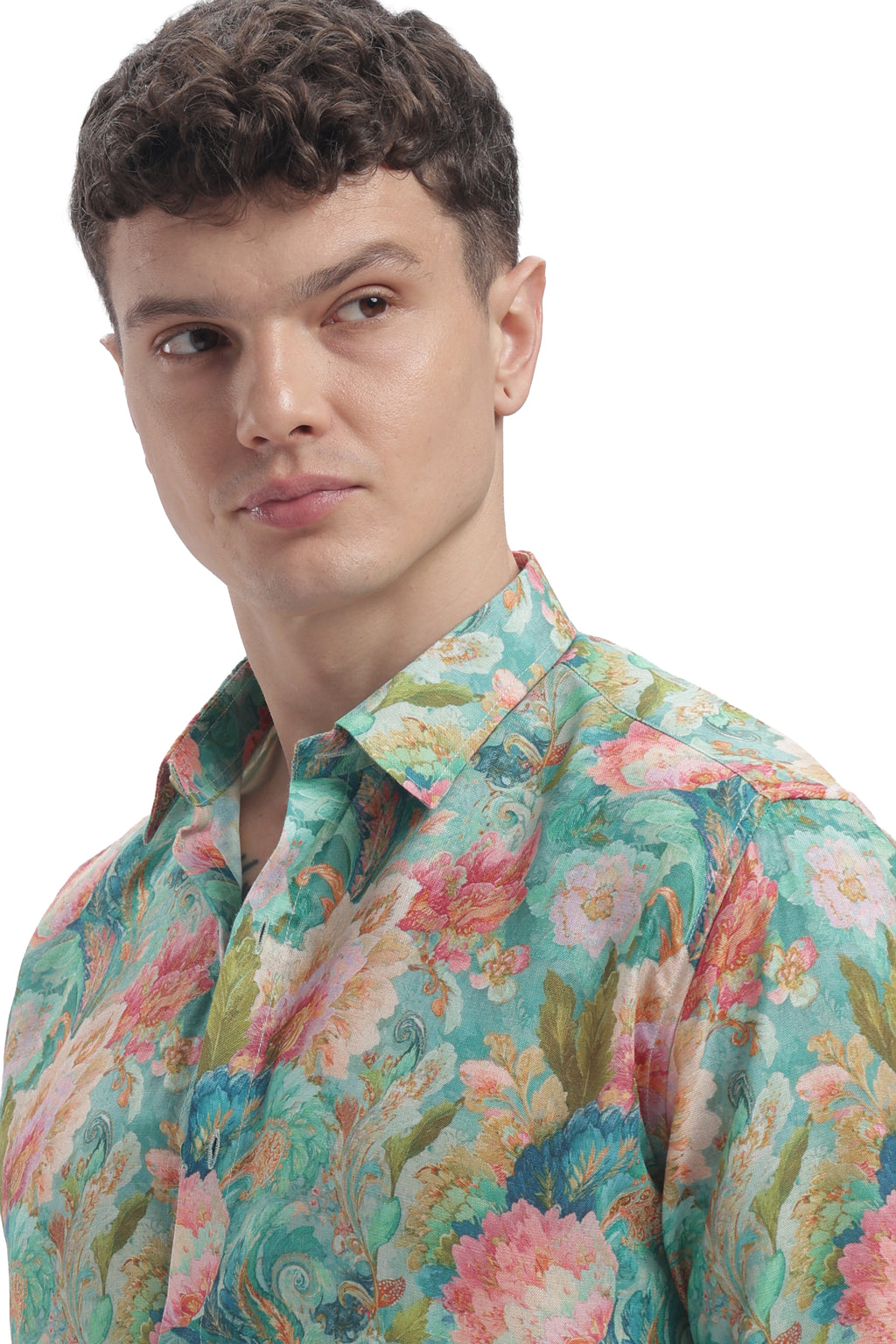 I'MHERE Essentials Pastel Green & Peach full sleeve shirt