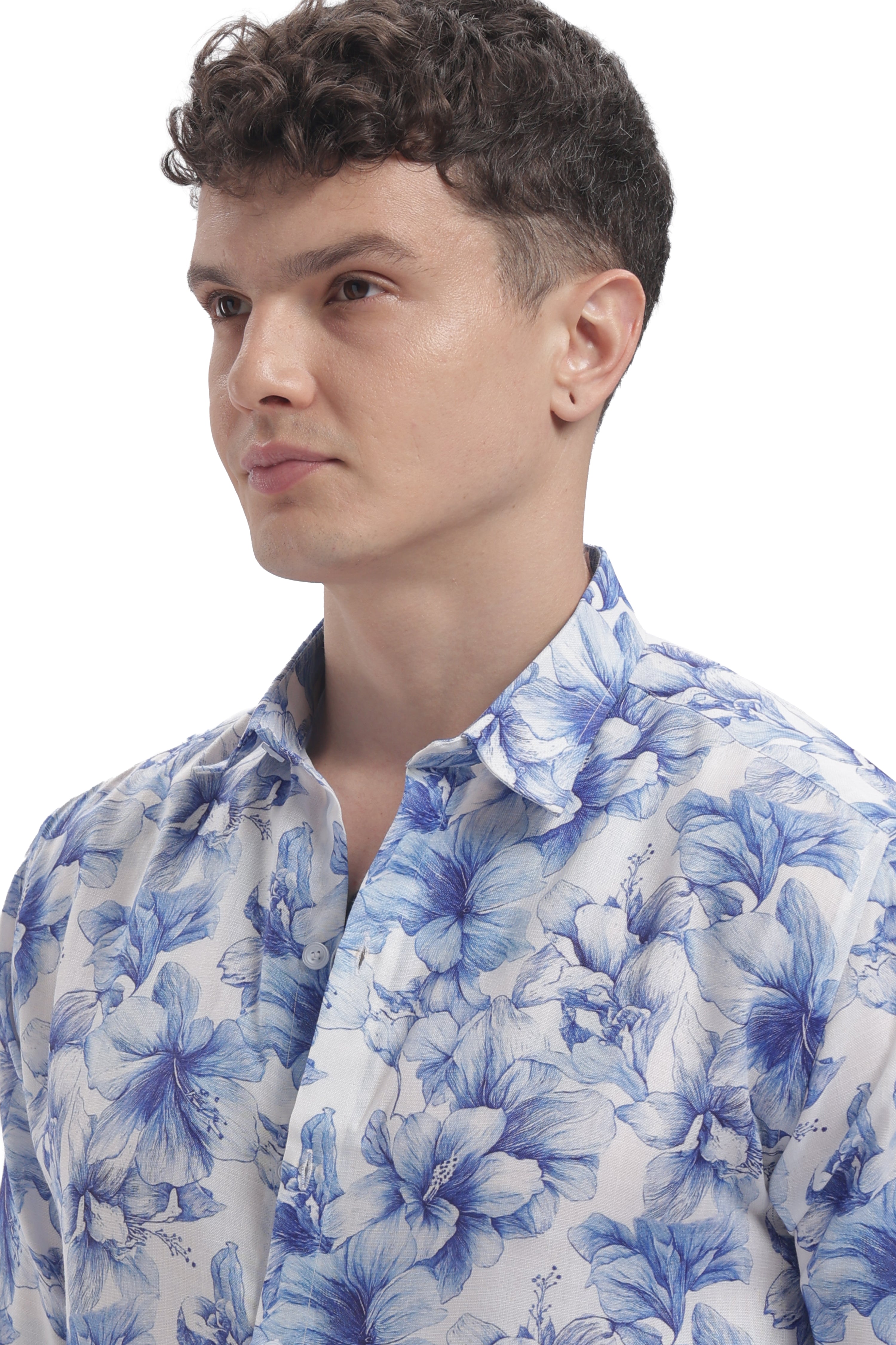 I'MHERE Essentials Blue Micron floral full sleeve shirt
