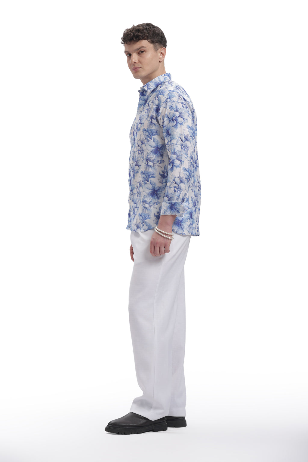 I'MHERE Essentials Blue Micron floral full sleeve shirt