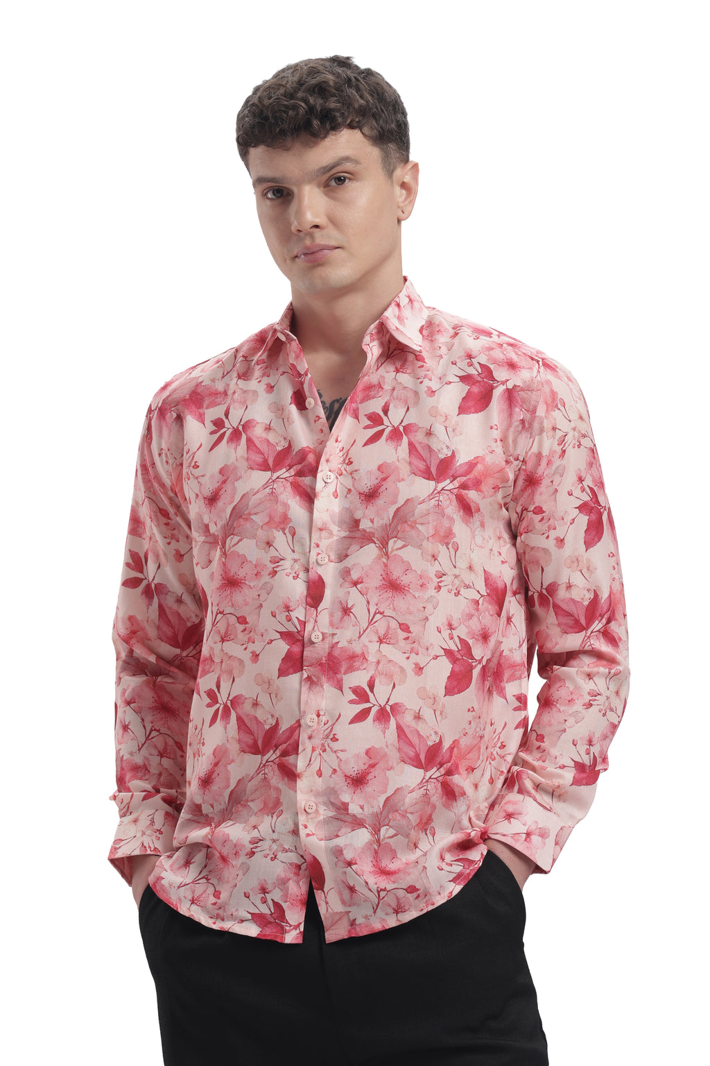 Peach Petals I'MHERE Essentials full sleeve shirts