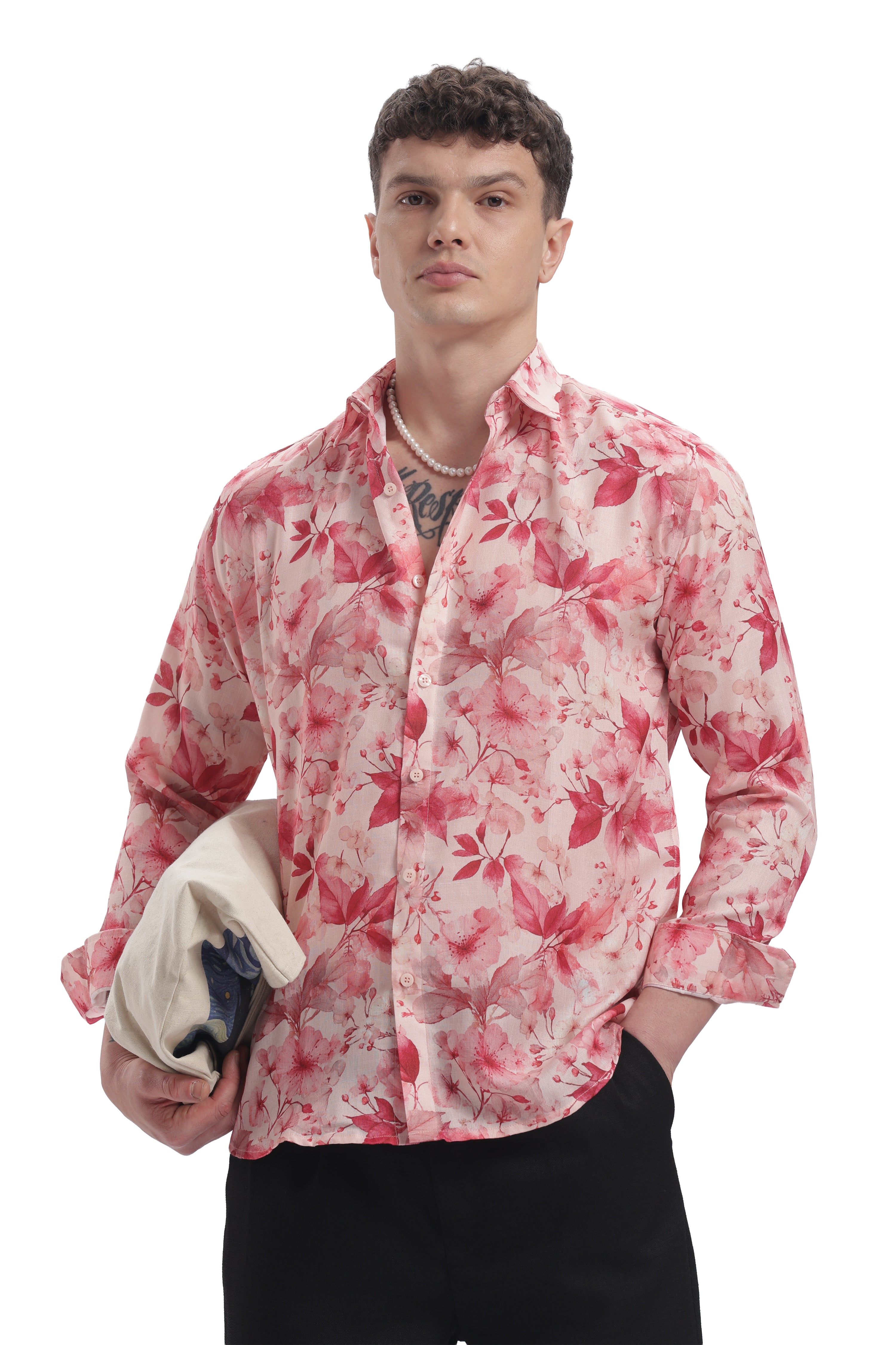 Peach Petals I'MHERE Essentials full sleeve shirts