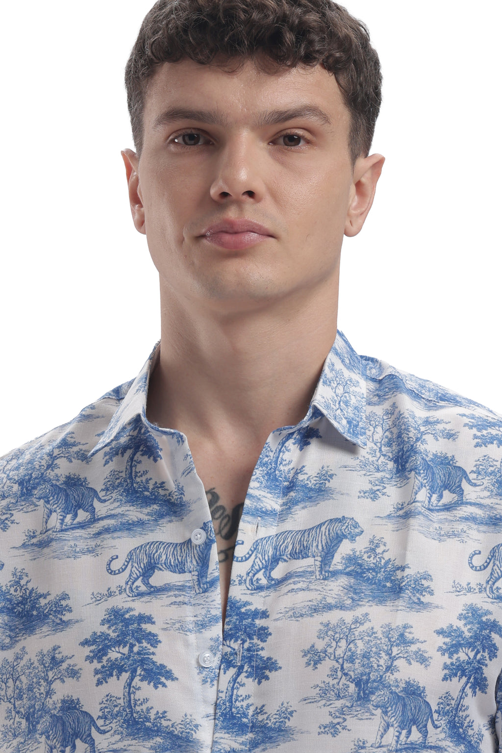 Tiger toile I'MHERE Essential full sleeve shirt