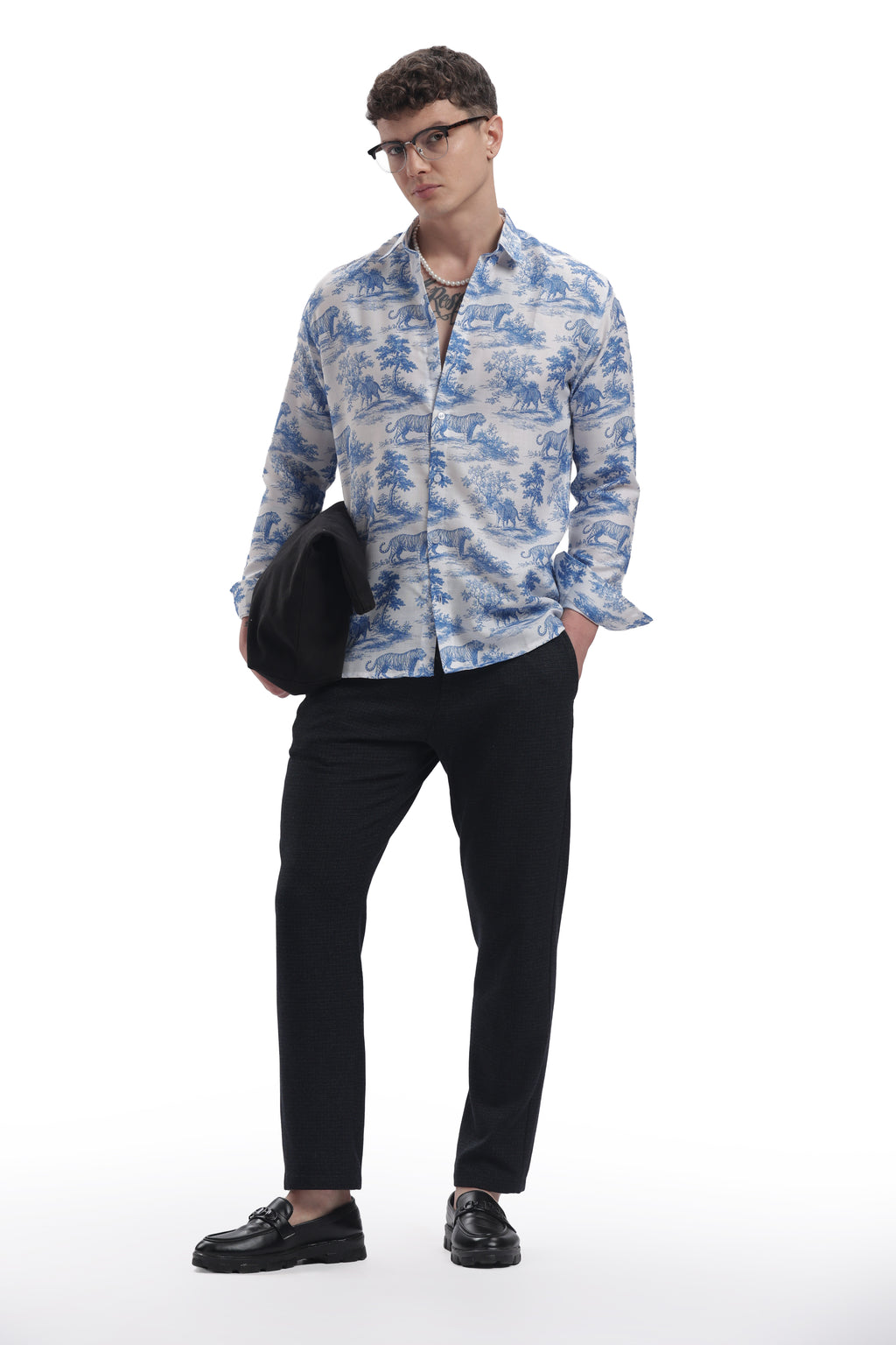 Tiger toile I'MHERE Essential full sleeve shirt