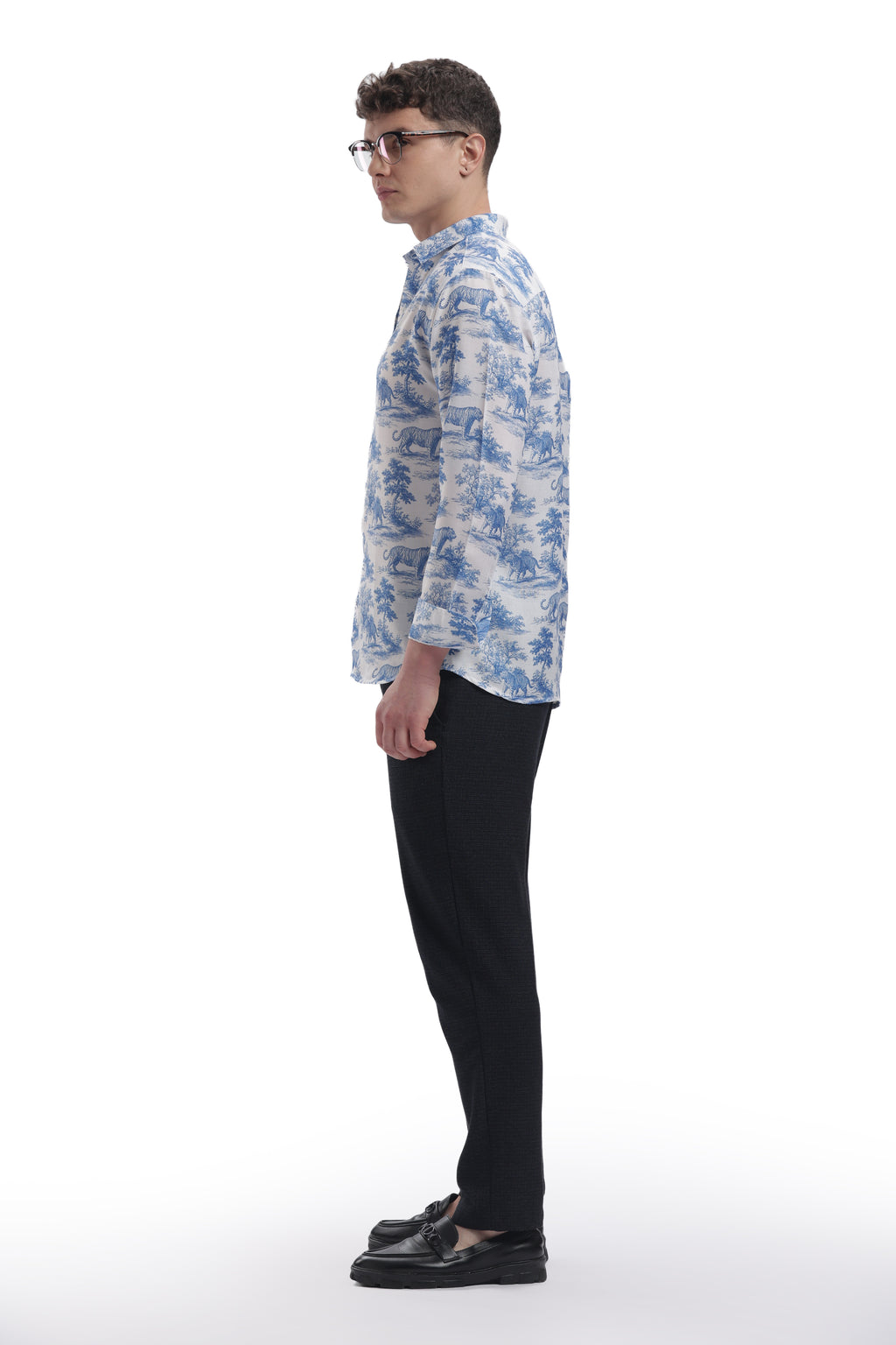 Tiger toile I'MHERE Essential full sleeve shirt