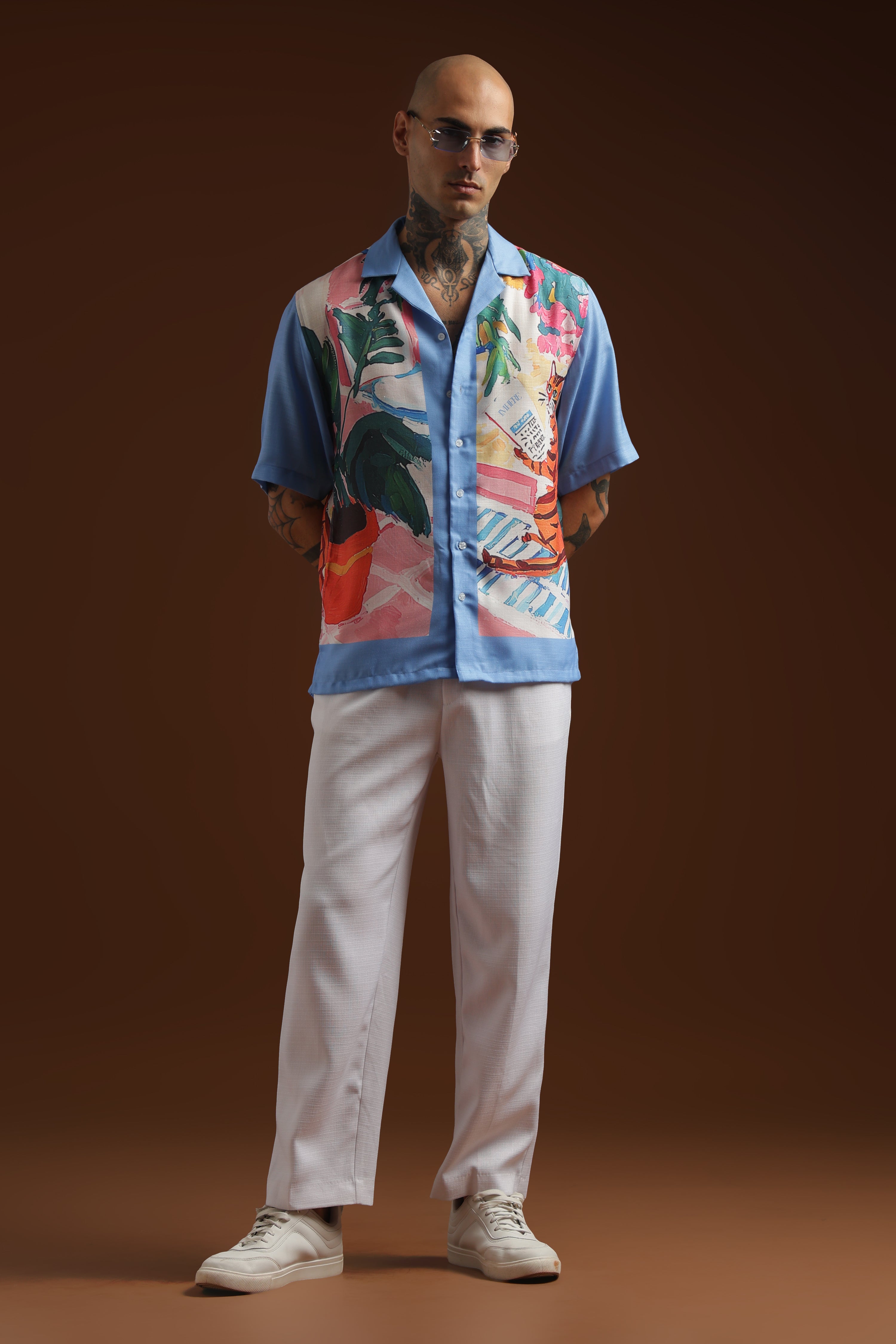 Mew's letter | half sleeve shirt