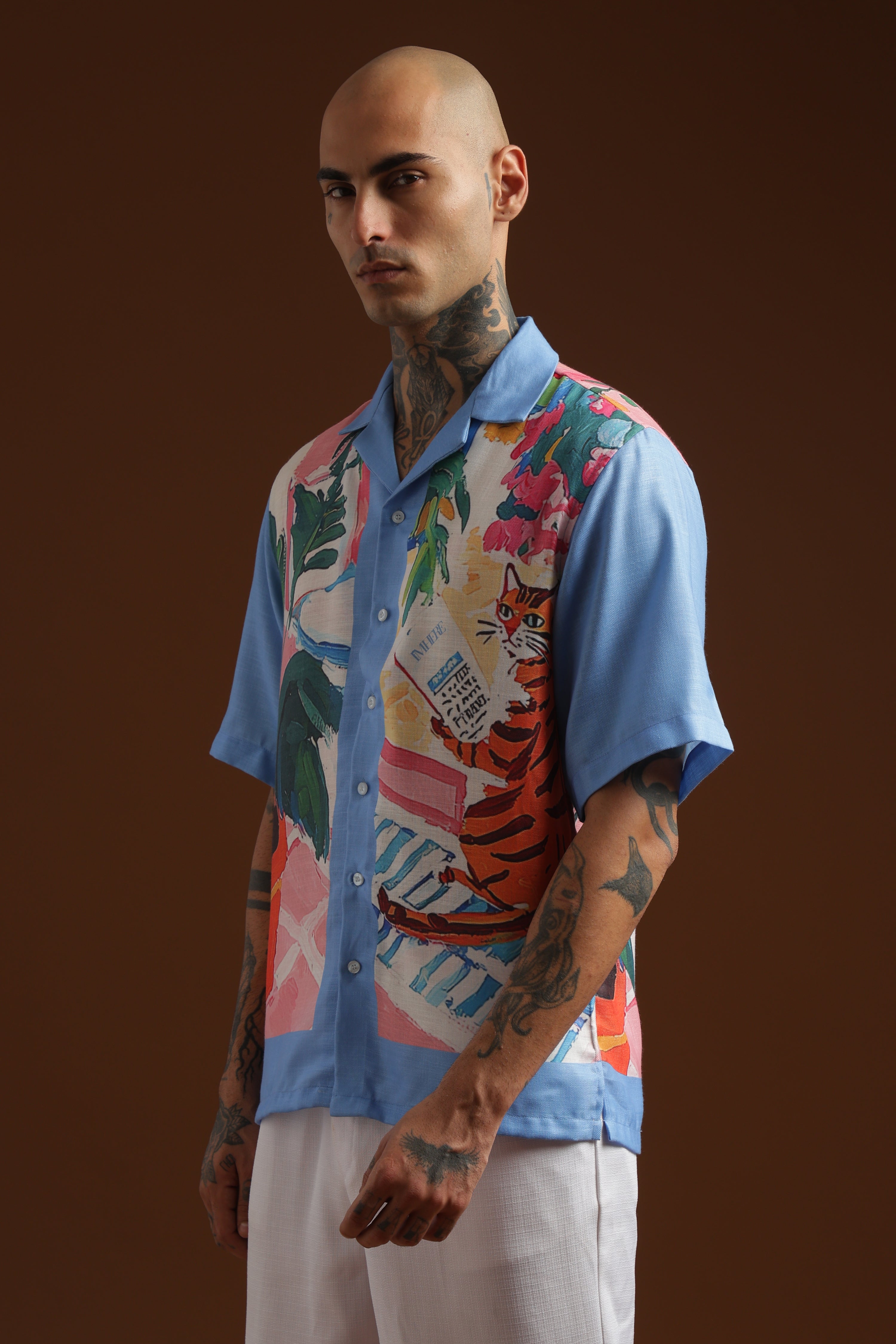 Mew's letter | half sleeve shirt