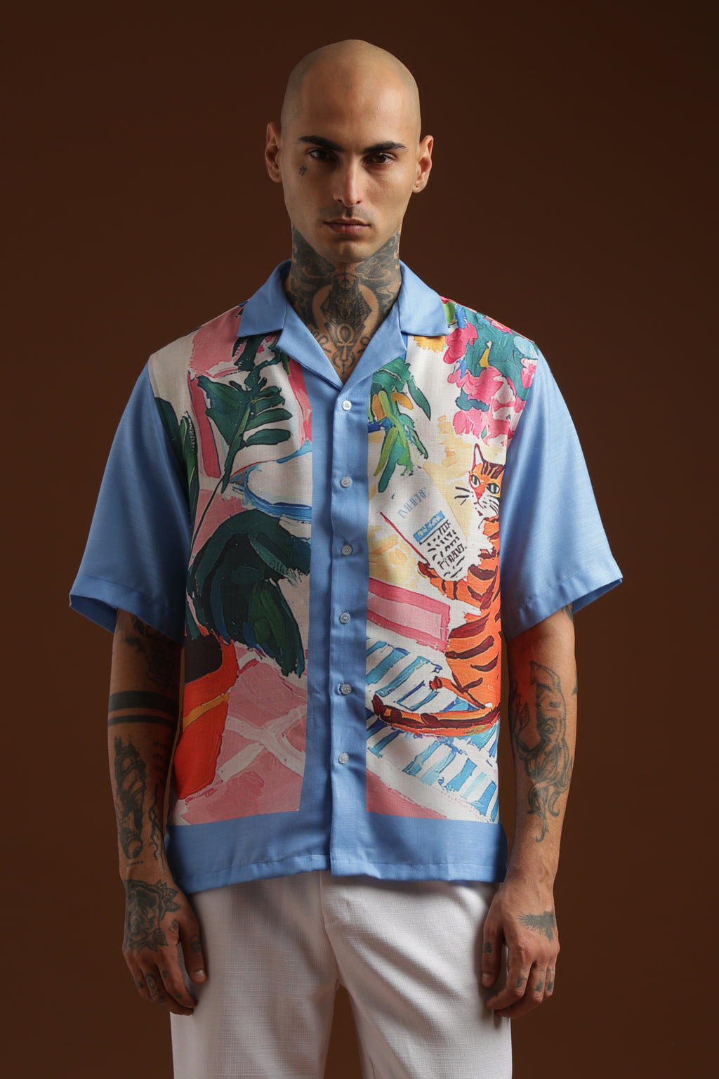 Mew's letter | half sleeve shirt