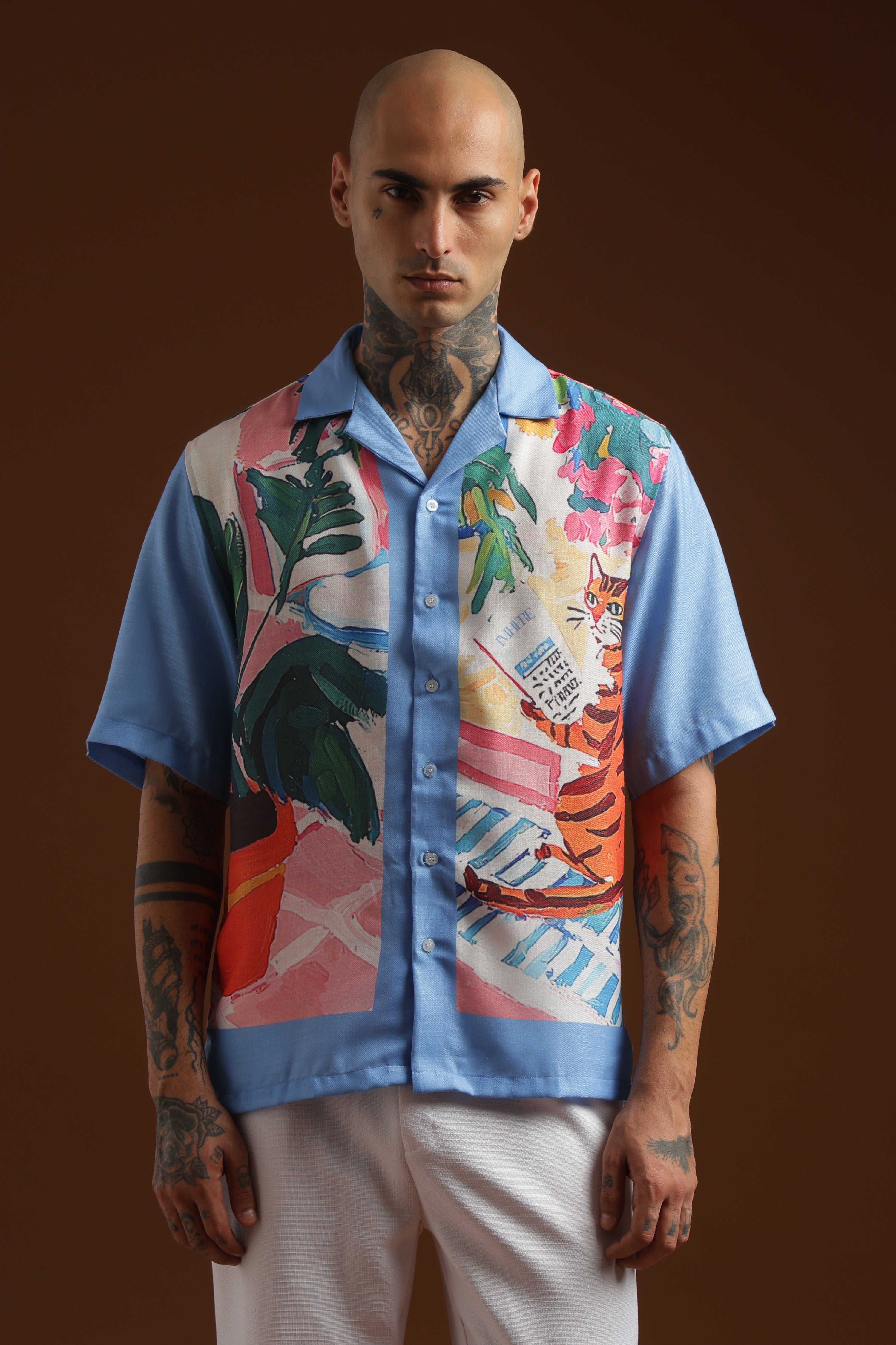 Mew's letter | half sleeve shirt
