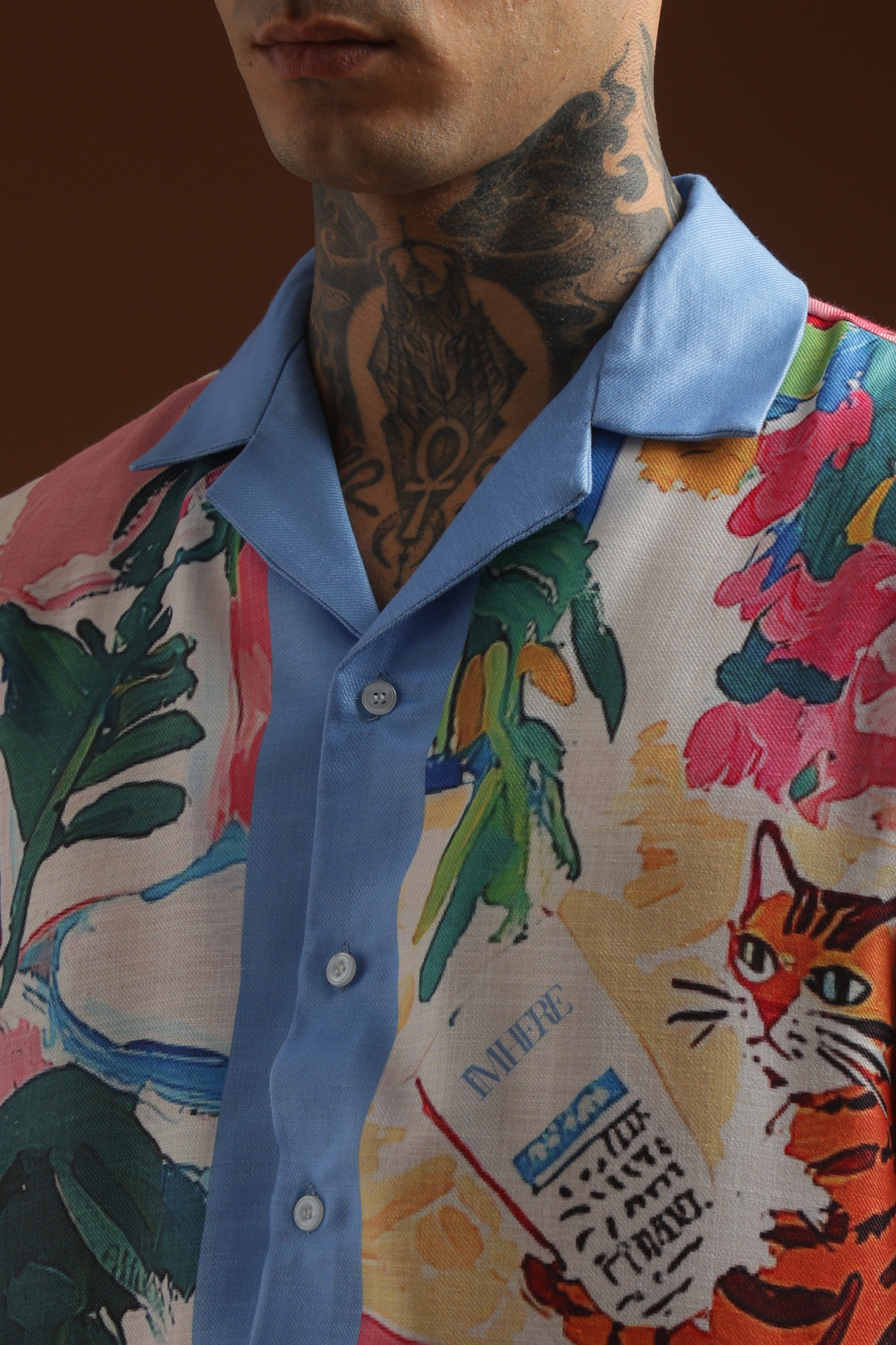 Mew's letter | half sleeve shirt