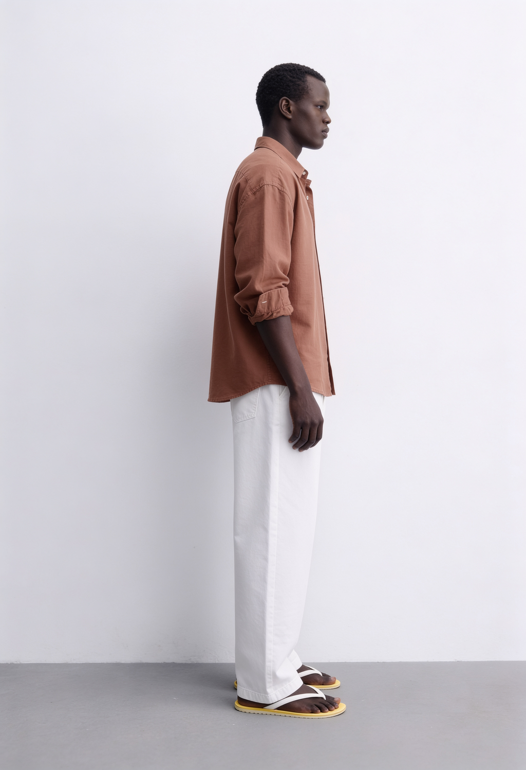 Main Character | Cropped Relaxed-Fit Drop-Shoulder Shirt | Espresso