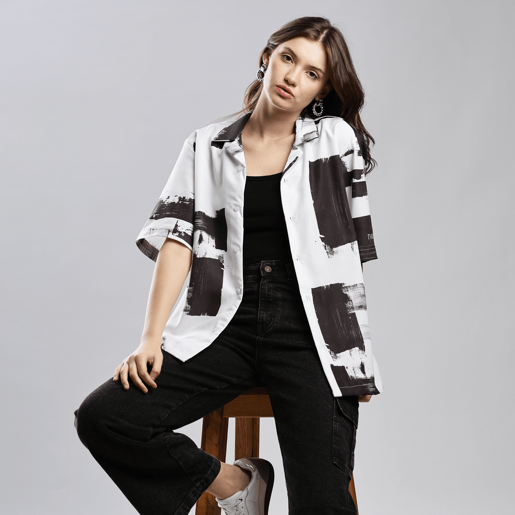 Artist Brush Strokes Resort Collar Shirt