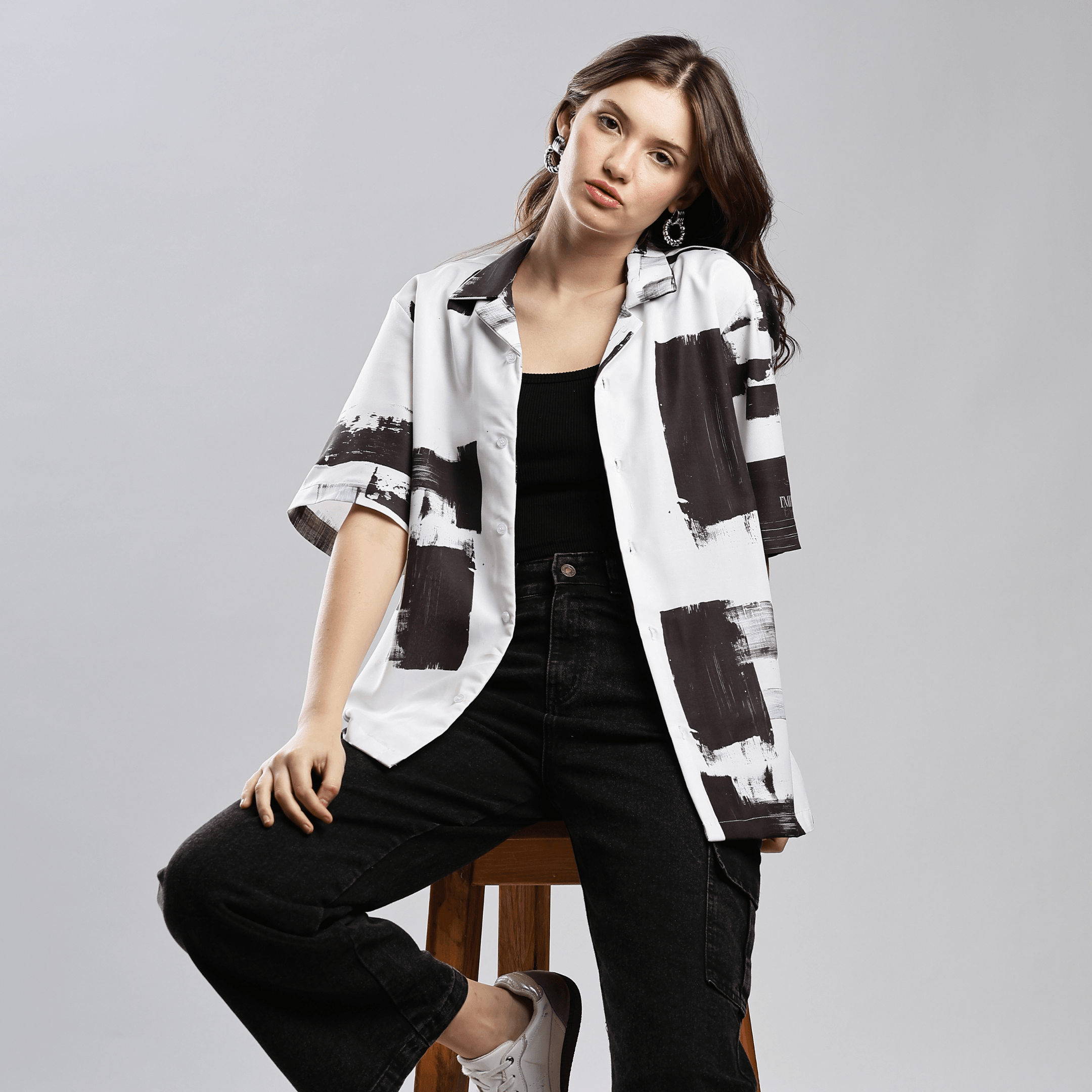 Artist Brush Strokes Resort Collar Shirt