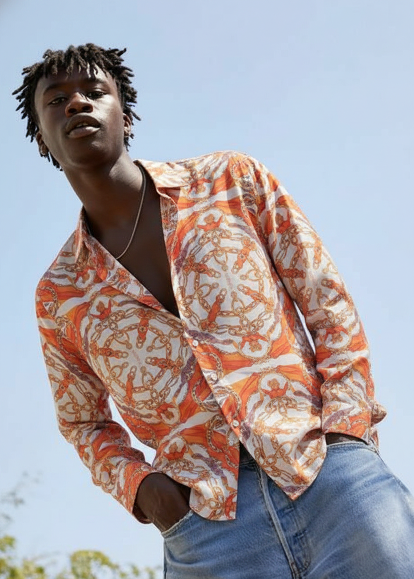 I'MHERE Essentials Orange Street full sleeve shirt