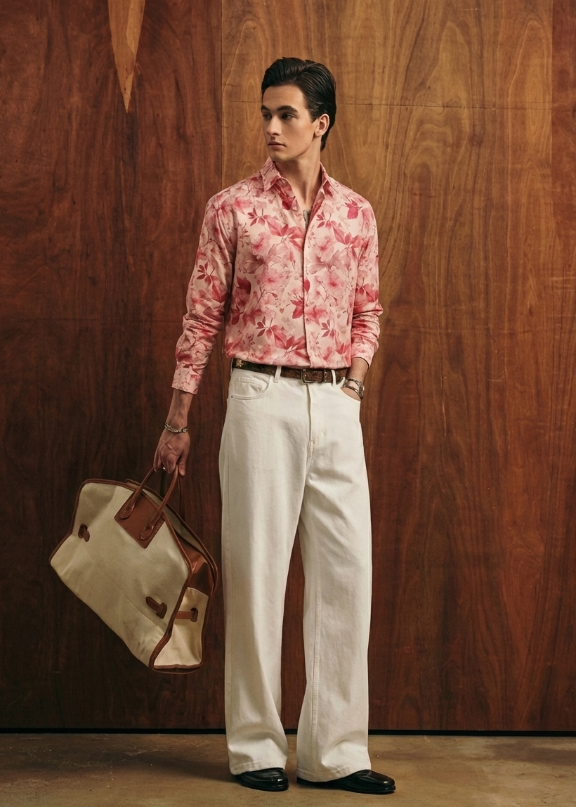 Peach Petals I'MHERE Essentials full sleeve shirts