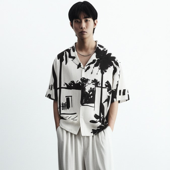 Peace, What I Call Home Resort Collar Shirt