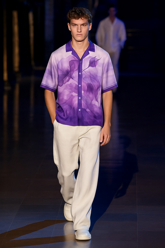 The Rare Purple Roselette | I'MHERE resort shirt