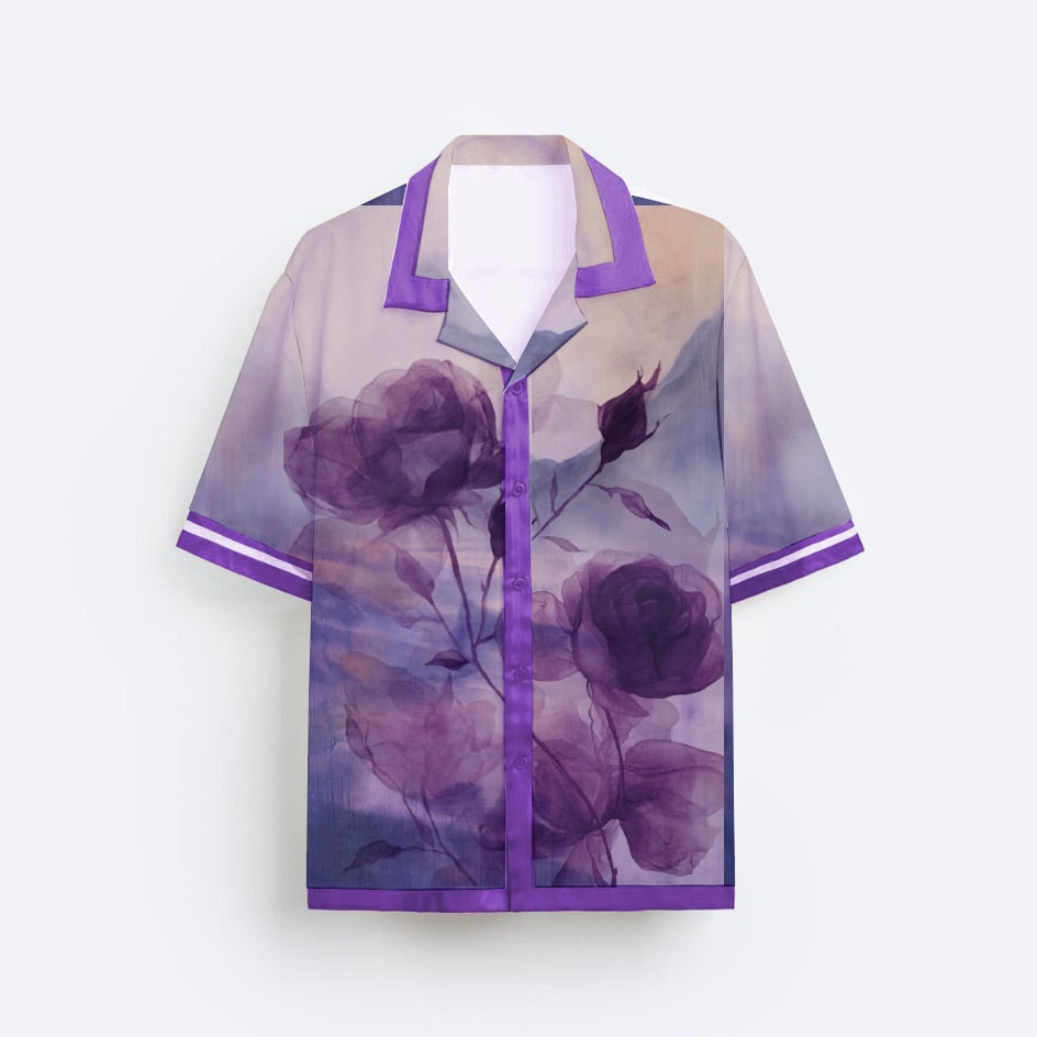 Rare Purple Roselette | Half Sleeve Shirt