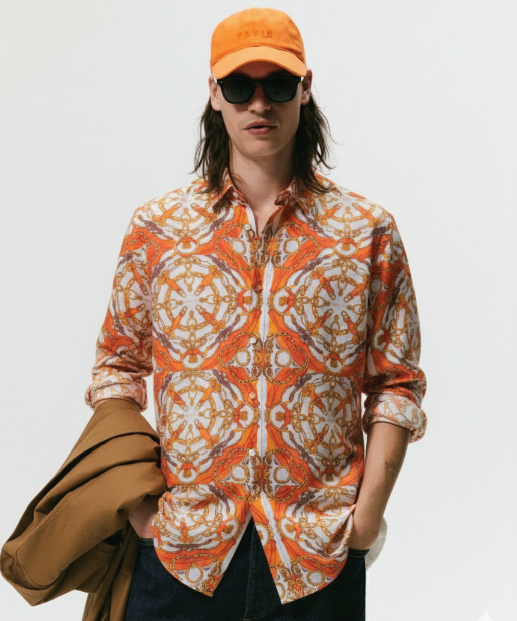 Orange Street full sleeve essentials premium shirt I'MHERE India