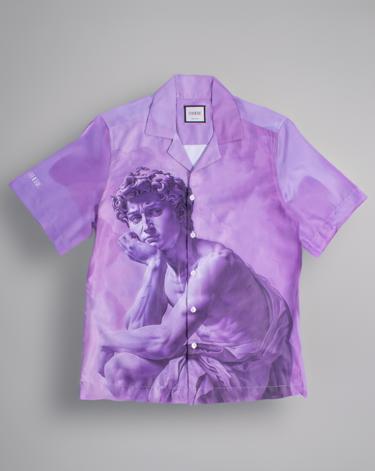 Purple Angelo Resort collar shirt