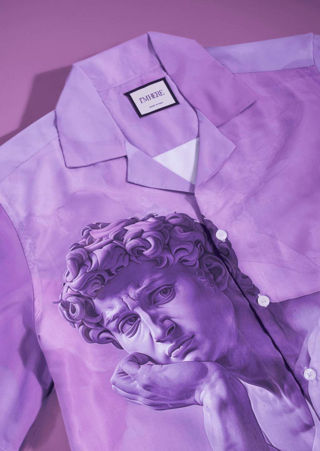 Purple Angelo Resort collar shirt - I'M HERE