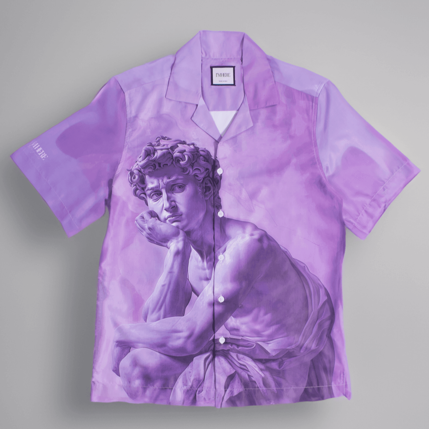 Purple Angelo Resort collar shirt - I'M HERE