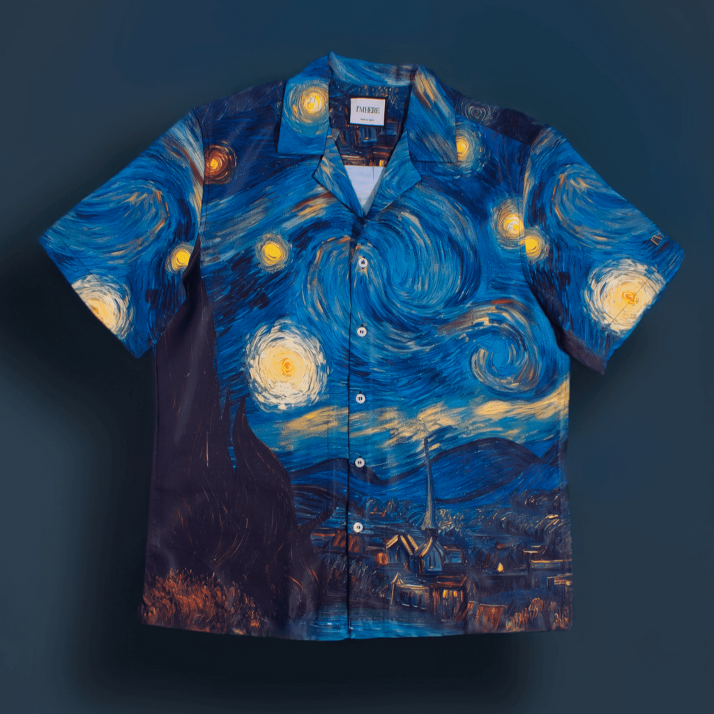 Starry nights Resort collar shirt - I'M HERE
