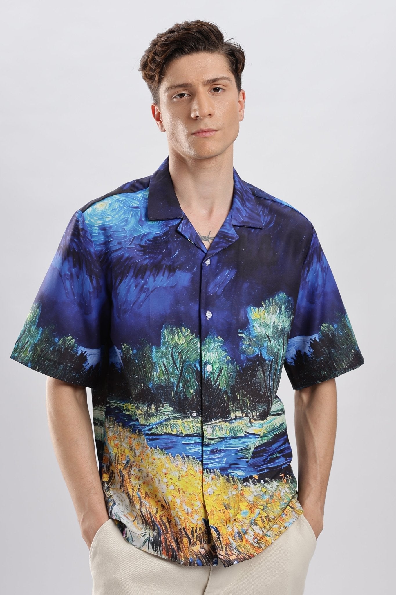 Van Gogh Resort collar shirt - I'M HERE