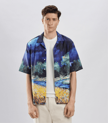 Van Gogh Resort collar shirt - I'M HERE